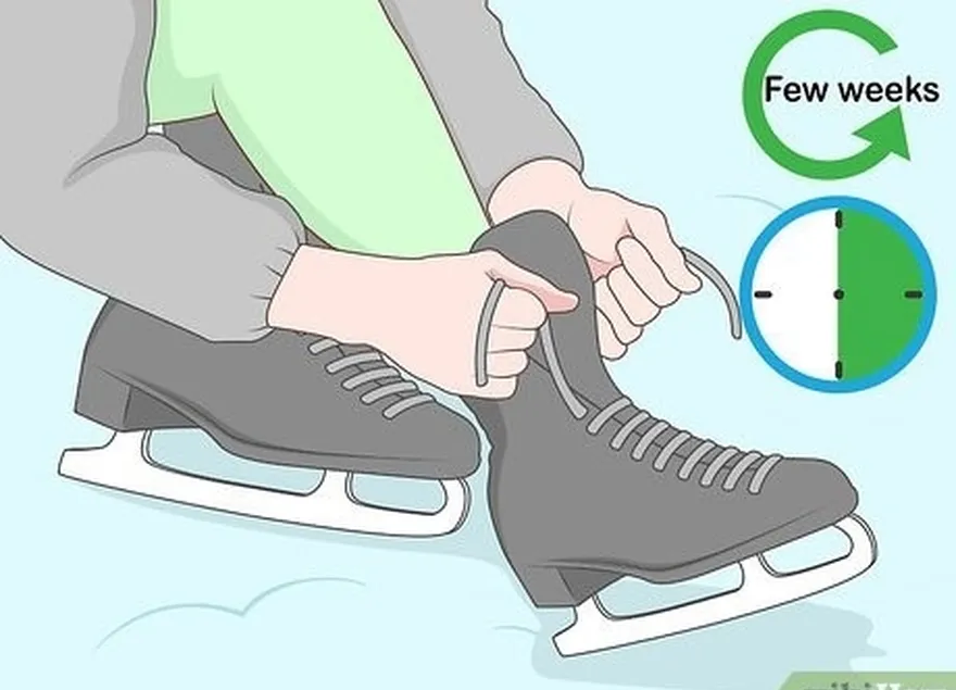 шаг 1 не пытайтесь't try to break in your skates all at once.