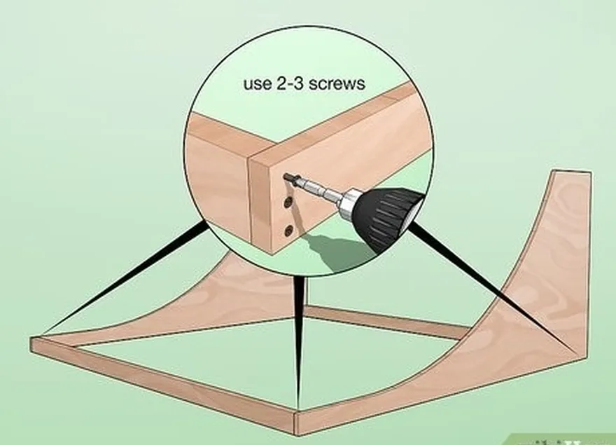 шаг 3 прикрутите обрезанные доски между переходами' bottom corners.