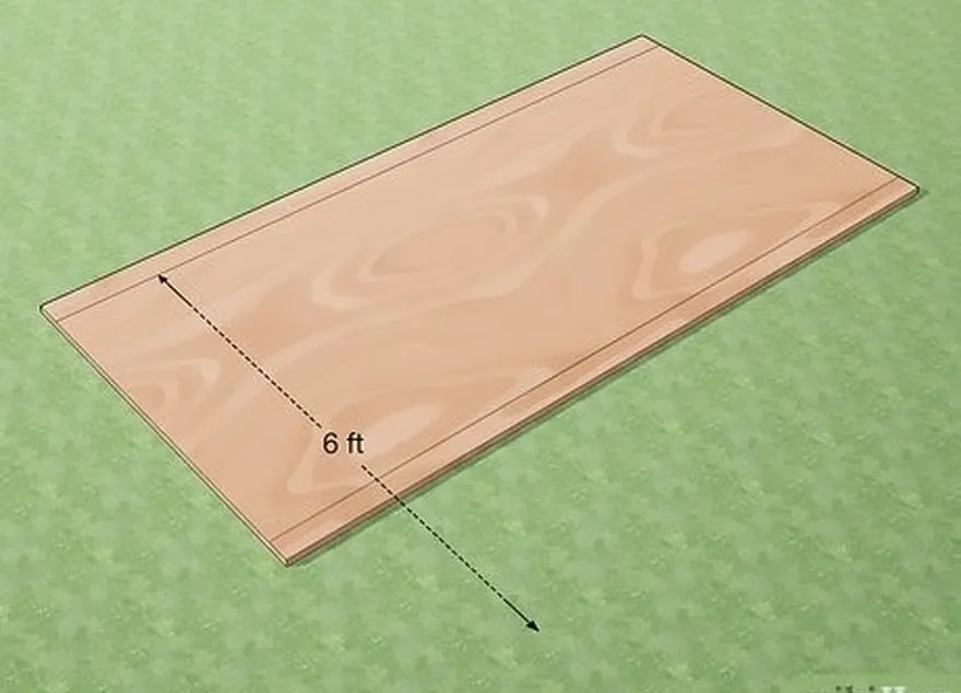 шаг 3 отмерьте 6 футов (1,8 м) от точки, чтобы она's perpendicular to the line.