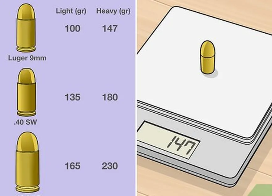шаг 3 рассмотрите вес пули.