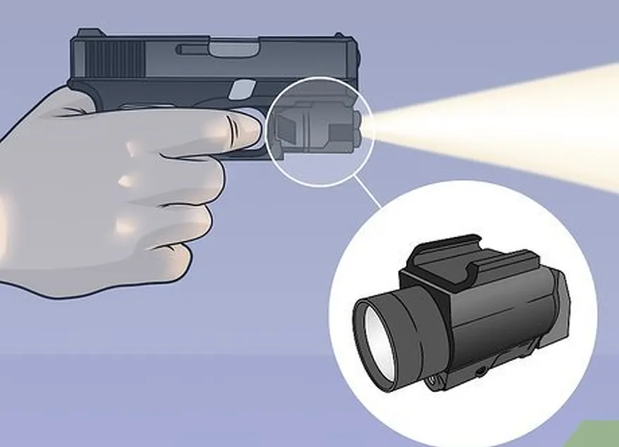 шаг 2 подумайте о приобретении тактического навесного фонаря.