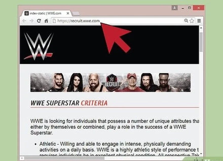 шаг 3 подайте заявку на работу рестлером wwe онлайн.