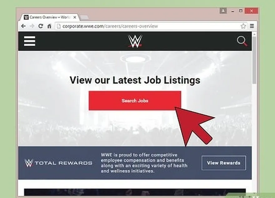 шаг 2 посетите страницу карьеры на сайте wwe.