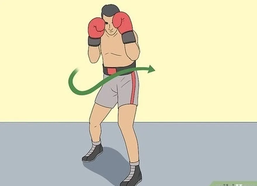 шаг 1 уклоняйтесь от противника's punches as you advance.