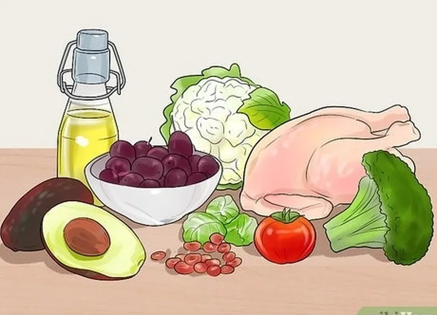 шаг 1 ешьте диету, которая's high in lean protein and veggies and low in carbs.