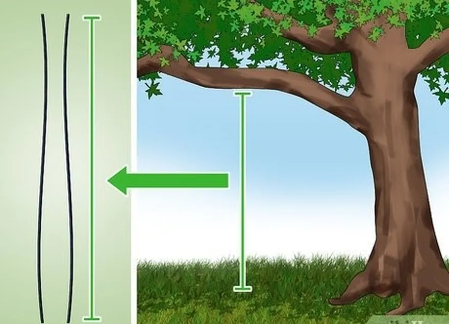 шаг 2 измерьте веревку.