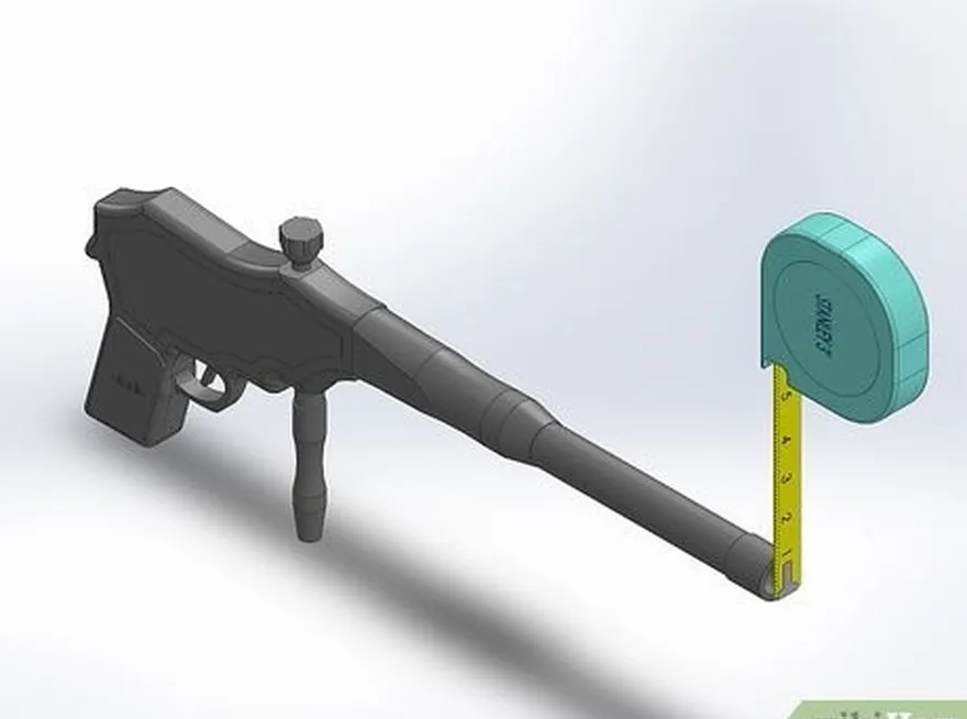 шаг 1 измерьте диаметр пейнтбольного ружья's barrel.