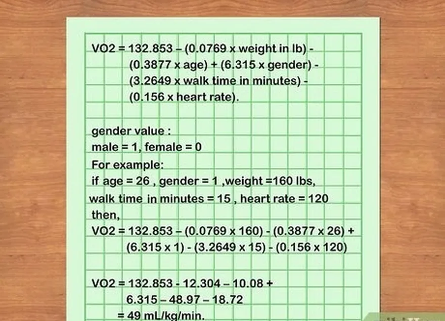 шаг 4 рассчитайте свой vo2 max, используя следующее уравнение: