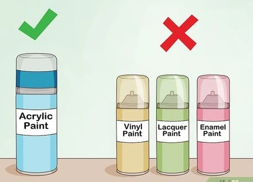 шаг 1 используйте акриловую аэрозольную краску.
