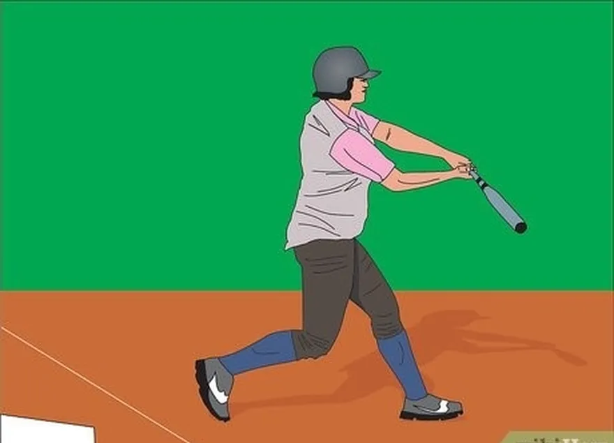 играйте немного глубже базы, если она's a right-handed hitter and a few steps further back for a left-handed hitter.