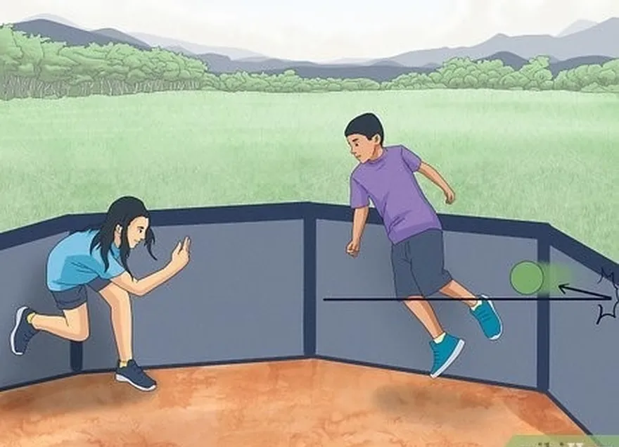 шаг 4 попробуйте отбить мяч рикошетом от стены ямы, чтобы попасть в соперников.