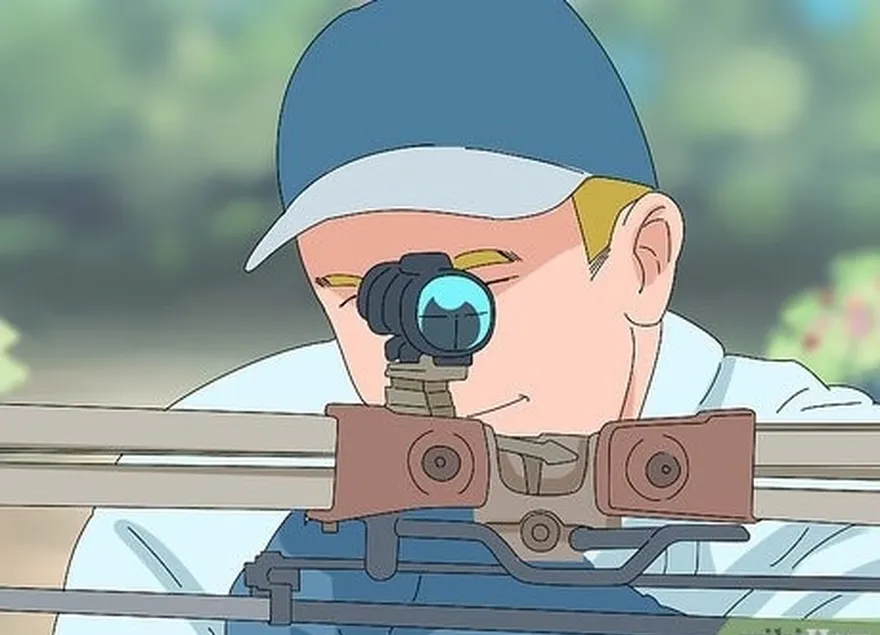 шаг 4 нацельтесь на выстрел с помощью лука's sight pin or scope.