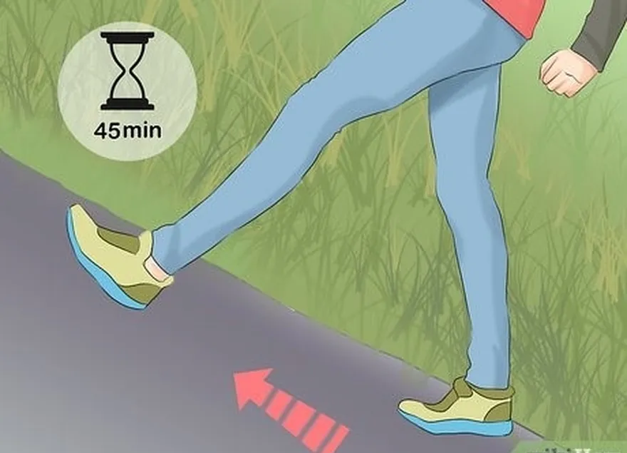 шаг 2 работайте над скоростью и сложностью после того, как вы сможете ходить в течение 45 минут каждый день.