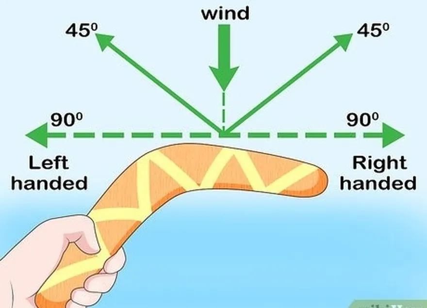 шаг 3 бросайте бумеранг по ветру.