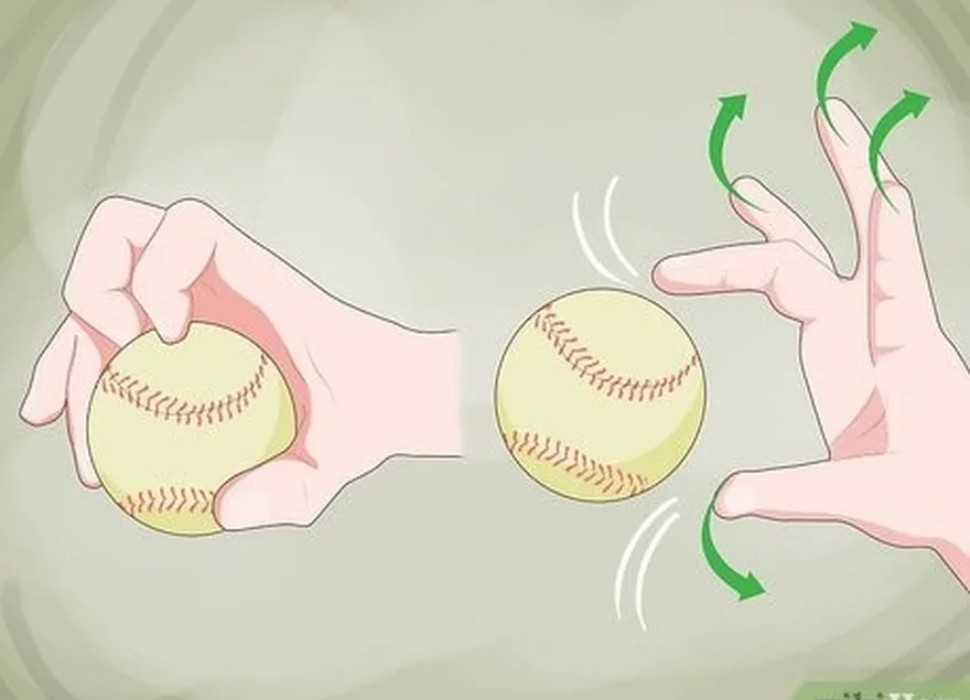 шаг 3 протолкните мяч через выпуск на пятке руки.