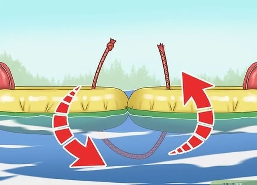 шаг 4 пропустите подводную веревку через отверстие во второй трубке.