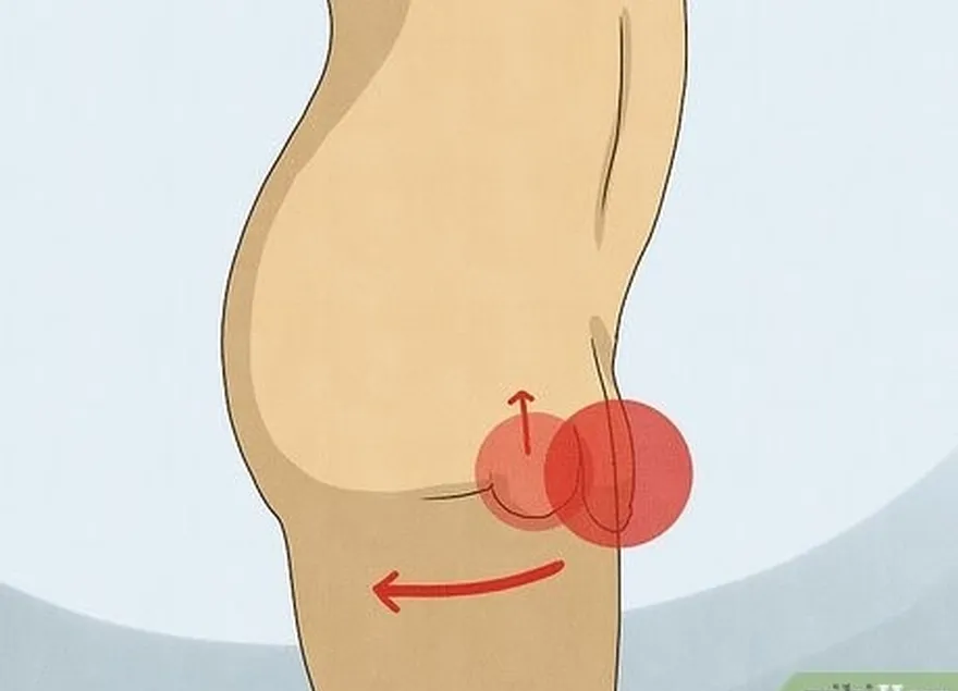 шаг 4 вытяните пенис обратно между ног.