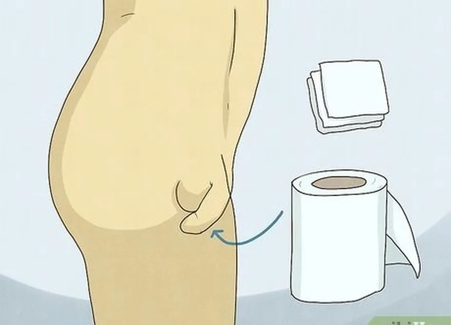 шаг 5 положите кусок туалетной бумаги или марли на пенис и мошонку.