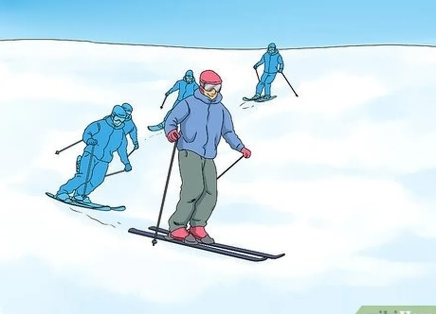 шаг 1 попробуйте выполнить параллельный поворот, когда освоите поворот 'снегоуборщик'.