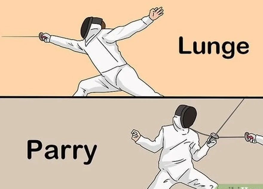 шаг 2 lunge and parry: