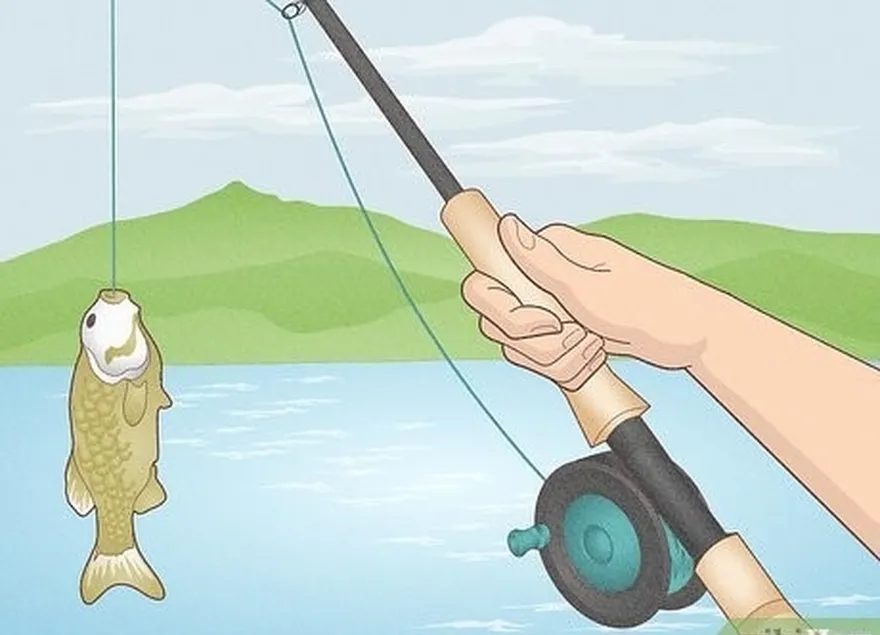 шаг 5 используйте более крупную леску и удилище для ловли крупной рыбы.