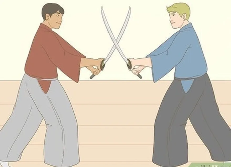 шаг 3 найдите занятия в школе боевых искусств, чтобы улучшить свои навыки владения катаной.