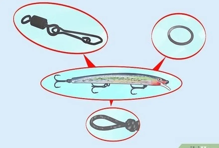 шаг 3 подсоедините леску к приманке, чтобы максимизировать ее действие.