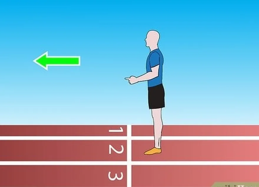 шаг 2 встаньте лицом в сторону, противоположную той, в которую вы собираетесь бежать.
