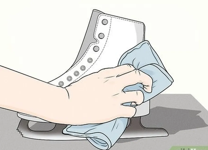 шаг 5 вытрите коньки насухо чистым сухим полотенцем.