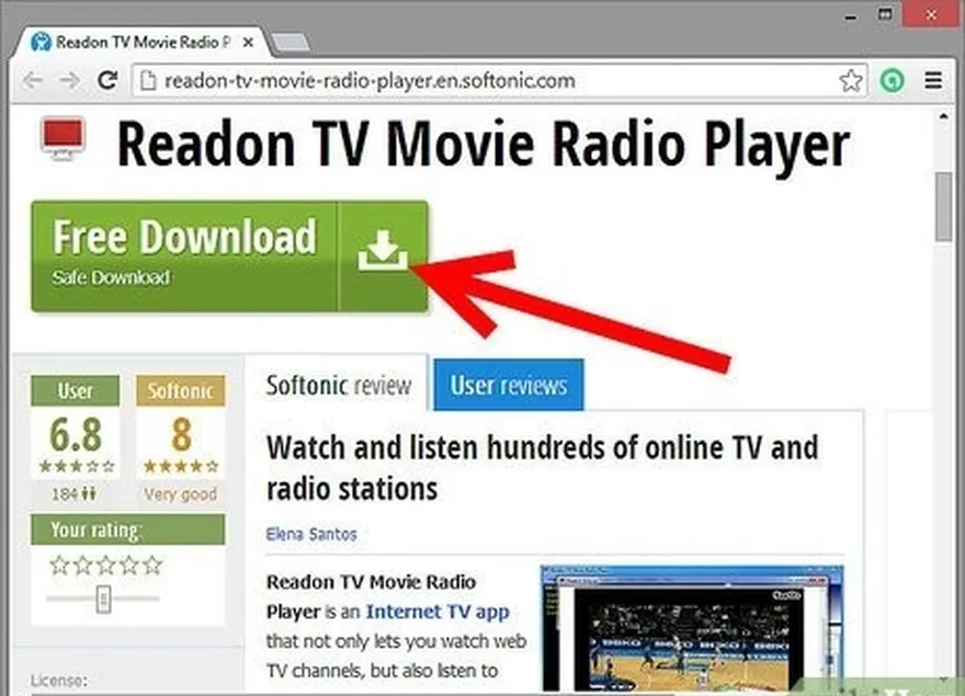 шаг 1 перейдите на сайт www.softonic.com и скачайте readon tv movie radio player бесплатно.